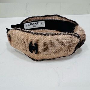 Beautiful !! Knotted Tan and  BlackTextured Headband!!